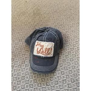 KBETHOS‎ Vintage Distressed Hat Cap Hey Y’all Patch Adjustable Strapback Black